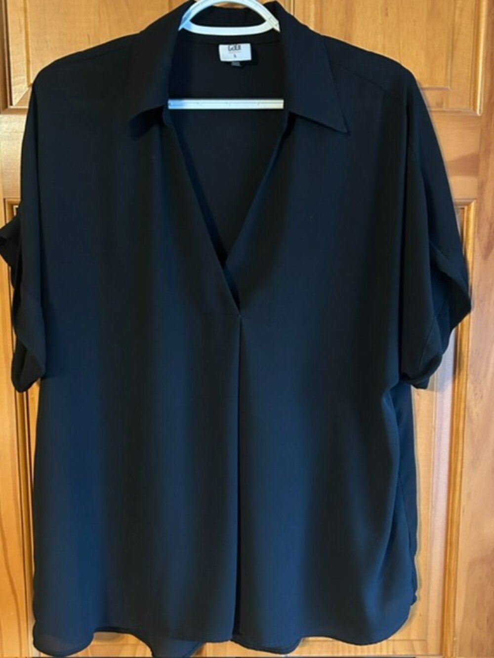 CAbi Black Replay Blouse Style #3964
